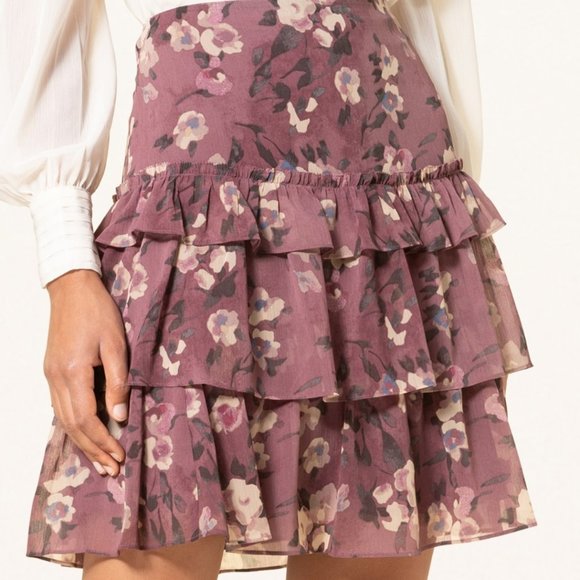 Lauren Ralph Lauren Dresses & Skirts - NEW! Lauren Ralph Lauren Floral Crinkle Georgette‎ Skirt Purple Size 20 $145